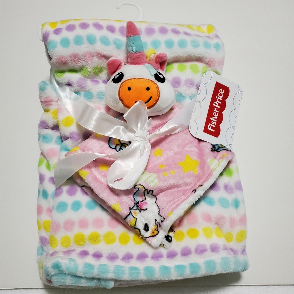 Fisher price receiving unicorn blanket